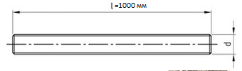 Таблица характеристик: Шпилька метровая DIN 976 LEFT Gr2 Gr5 с левосторонней резьбой по всей длине 