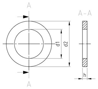 Таблица характеристик: Шайба плоская уменьшенная DIN 433 Gr2 Gr5
