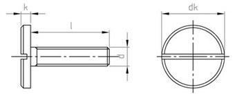 Таблица характеристик: Винт DIN 921  Gr 2, Gr 5 титановый  с увеличенной и плоской цилиндрической головкой