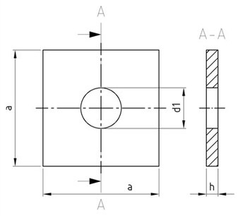 Таблица характеристик: Шайба квадратная DIN 436 титановая Gr2 GR5